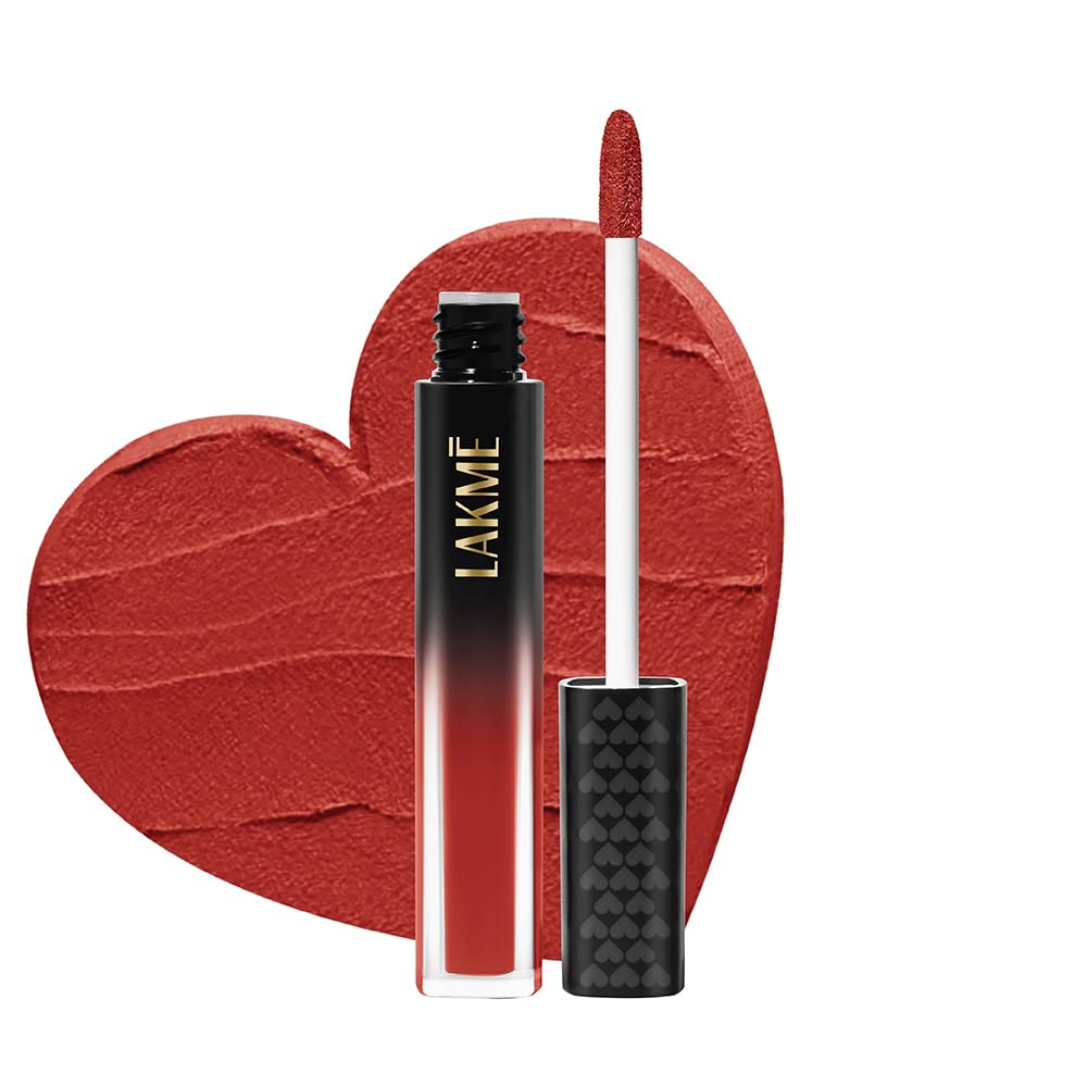 Lakmé Xtraordin-Airy Lip Mousse, Velvet Matte Finish, with air-light texture, for nourished & moisturised lips, Liquid Lipstick, The One Red