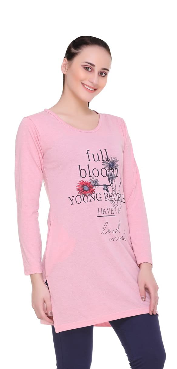 In Love Women's  Long Knee Length Night Wear Tshirts