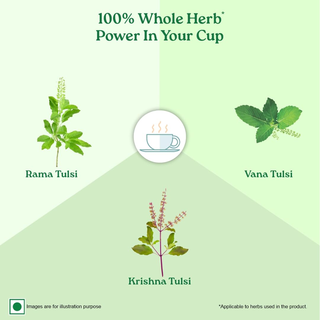 A TATA Product - Organic India Tulsi Original - 25 Tea Bags, Caffeine-Free Herbal Tea with Tulsi, Natural Detoxifier, Rich in Antioxidants, Convenient Staple-Free Bag