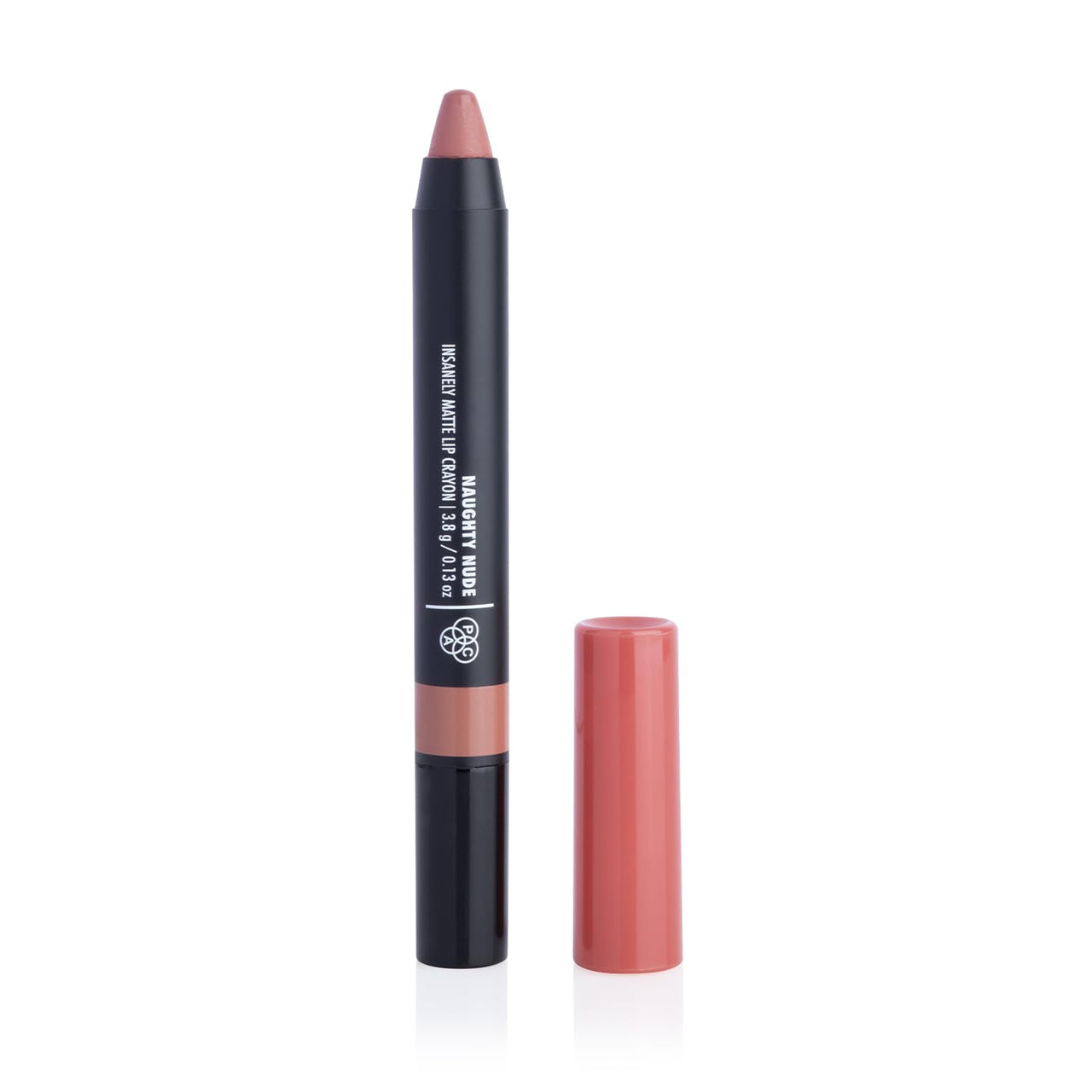 PAC Insanely Matte Lip Crayon (Naughty Nude) | 12H Longlasting Lip Crayon | Comfortable Non Drying Formula | Velvetty matte Finish | Smudgeproof Kiss Proof Transfer Proof