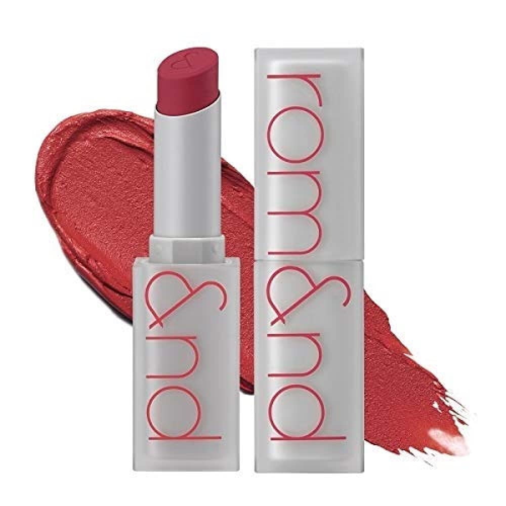 Rom&nd Zero Matte Lipstick - Lightweight, Velvety Matte, Buildable, Long-Lasting, Non-Drying - 01 Dusty Pink, 3g