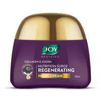 Joy Night Cream with Collagen, Jojoba, Shea Butter & Gotu Kola For Overnight Skin Repair | Ultra Light & Non Greasy Face Cream for Renewing Tired Skin & Prevent Premature Ageing 50ml