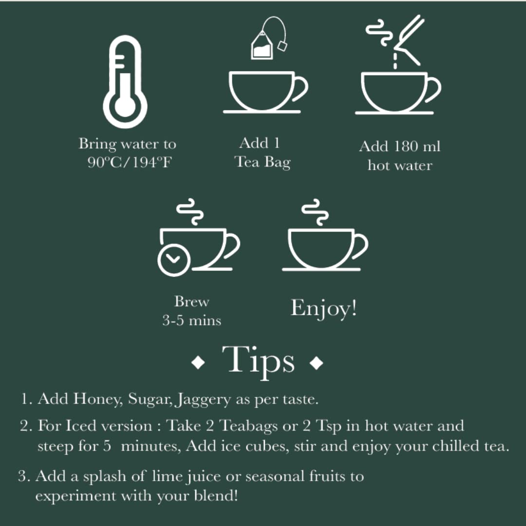 Makaibari Tea Treasures Darjoolong Tea Bags| USDA Certified Organic Darjeeling Tea | 100% Natural Detox Tea | Oolong Tea Loose Leaf | Semi-Fermented Whole Leaf Oolong Tea Bag |25 Pcs