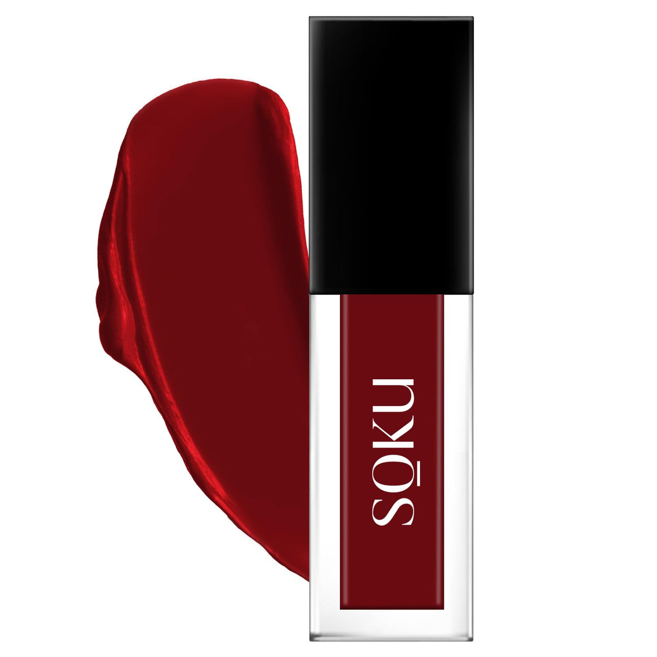 SOKU Always Kissable Long-Lasting Matte Liquid Lipsticks for Women Waterproof, Smudge-Proof | Lightweight Vegan Formula with Vitamin E | Smooth Application, Rich Colour (Bitten Berry-06) - 4.5 ml