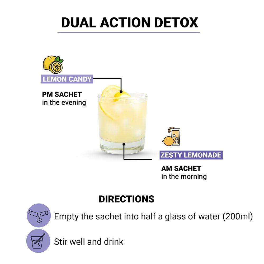 Sereko Vitamin C Glowing & Brightening Skin Supplement Powder | Collagen Booster | Infused With Antioxidants & Probiotics, Detox Blood & Gut Balance | Zesty Lemonade & Lemon Candy Flavor, 30 Sach X 4G