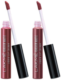 LAKMÉ Forever Matte Liquid Lip Colour, Mauve Party, 5.6 Ml & Lakme Forever Matte Liquid Lip Colour, Nude Dream, 5.6 Ml