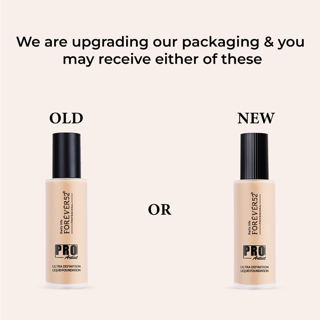 Daily Life Forever52 Pro Artist Ultra Definition Liquid Foundation-60Ml(Custard-02, Fair Skin Tone) Matte & Poreless Long-Lasting Full Coverage Foundation For Women