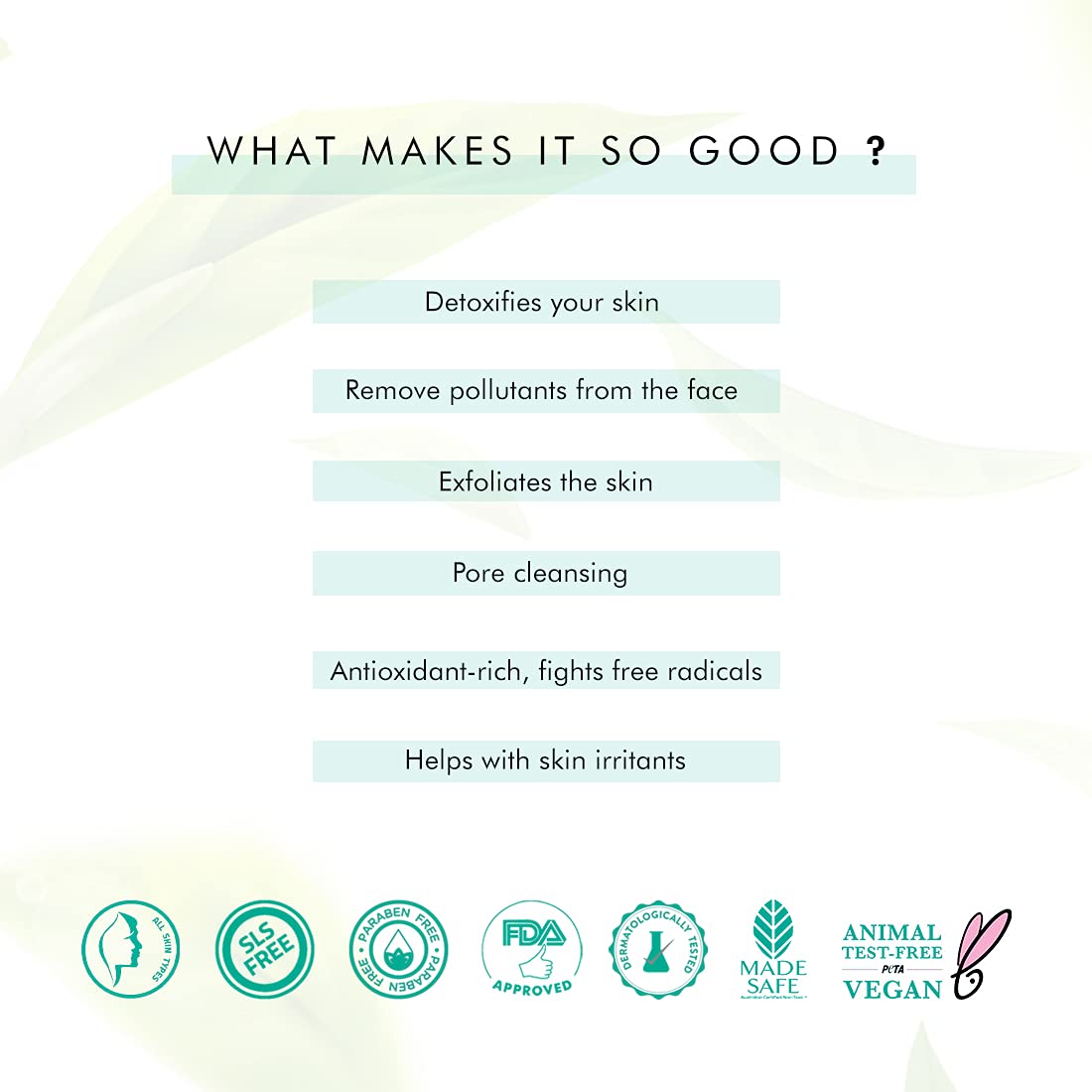 mCaffeine Naked Detox Green Tea Face Wash (Pack Of 2)| Dirt Removal | Vitamin C, Hyaluronic Acid | All Skin | Paraben & SLS Free | 100 ml