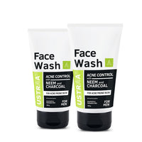 Ustraa Face Wash Acne Control - With Neem & Charcoal - 100 g x 2 - Oil control, Prevents Acne, Especially for Oily skin | Keeps Face Non-Sticky, Non-Oily | No SLS, No Paraben