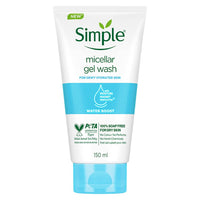 Simple Water Boost Micellar Face Wash 150ml for normal to dry skin | 100% soap-free gentle cleanser for women & men