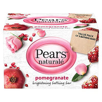 PEARS Soft and Fresh Bathing Bar, 125g (Buy 3 Get 1 Free) & Natural© Pomegranate Brightening Bathing Soap Bar, 125 g (Pack of 3)