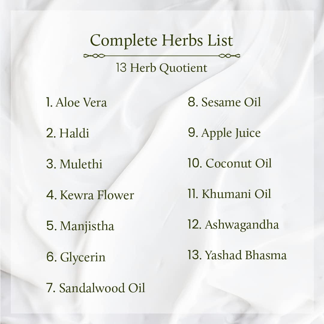 Blue Nectar Plant Based Vitamin C Face Cream for Glowing Skin Dark Spot Removal Cream for Men with Green Apple and Almond Oil (13 Herbs, 50g)