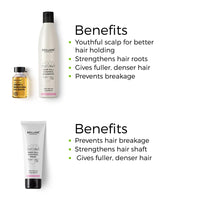 Brillare Anti Hair Fall Treatment Combo, Strengthens roots, Prevents Breakage & Reduces Hair Fall, Shampoo 300ml, Conditioner 125ml and Oil shots (8 shots x 6ml each)