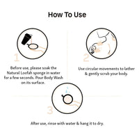 mCaffeine Exfoliating Loofah for Removing Dead Skin | Made of 100% Natural Ramie Fibre | Gentle on the Skin | Sustainable, Unisex | Easy to Hang