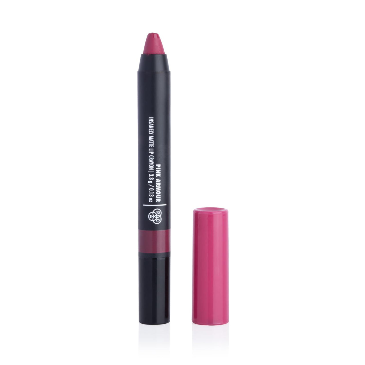 PAC Insanely Matte Lip Crayon (Pink Armour) | 12H Longlasting Lip Crayon | Comfortable Non Drying Formula | Velvetty matte Finish | Smudgeproof Kiss Proof Transfer Proof