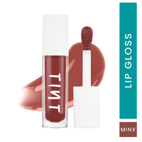 Tint Cosmetics Burgundy Lip Gloss for Women | Hydrating & High Shine | Lightweight & Non-Sticky with Vitamin-E & Grapeseed Oil | Gloss Lock Technology | All Skin Types | 2.5Ml (Minx) | FDA Approved