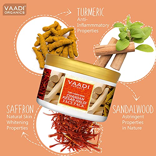 Vaadi Herbals Face Pack, Chandan Kesar and Haldi, 600g