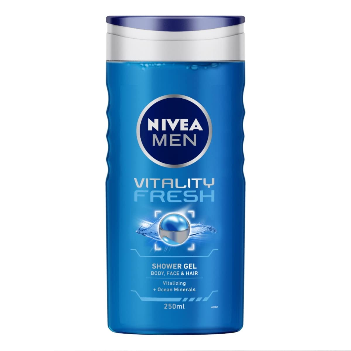NIVEA Men Crème, Non Greasy Moisturizer, Cream for Face, Body & Hands, 75 ml & NIVEA Men Body Wash, Vitality Fresh with Ocean Minerals, Shower Gel for Body, Face & Hair, 250 ml
