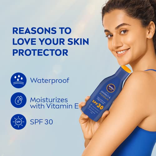 NIVEA Men & Women Sun Protect And Moisture 75Ml Spf 30 Advanced Sunscreen For Instant Protection For Normal Skin| Pa++ UVA - UVB Protection System| Water Resistant| Pack Of 1