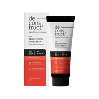 Deconstruct Brightening Sunscreen for Dry Skin with SPF 50+ | 8 hours Long Lasting Dewy Sunscreen | Water Resistant, No White Cast, Quick Absorbing | For Women and Men | 50gm