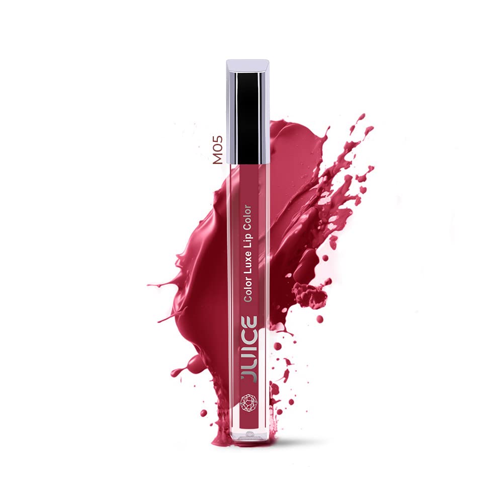 JUICE Matte Lipstick with Goodness of Bio Retinol, Moisturising lock technology, SPF 15 Waterproof & Long Lasting Cherry Kiss M05
