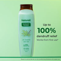 Naturali Anti Dandruff Shampoo Up To 100% Relief with Salicylic Acid | No Sulfate No Paraben | Anti Dandruff Shampoo for Man & Women | 370 ml
