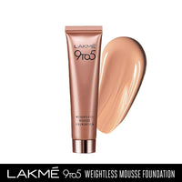 Lakmé 9 To 5 Weightless Matte Finish Mousse Full Coverage Foundation, Beige Vanilla, 25G And Lakmé 9 To 5 Weightless Mousse Foundation For All Skin Type, Rose Ivory, 25G