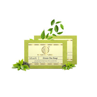 Khadi Natural Green Tea Soap | Herbal Handmade Soap | Bathing Soap for Acne | Soap for Rejuvenating Skin | Pack of 2 |125gm *2) (250 gm)