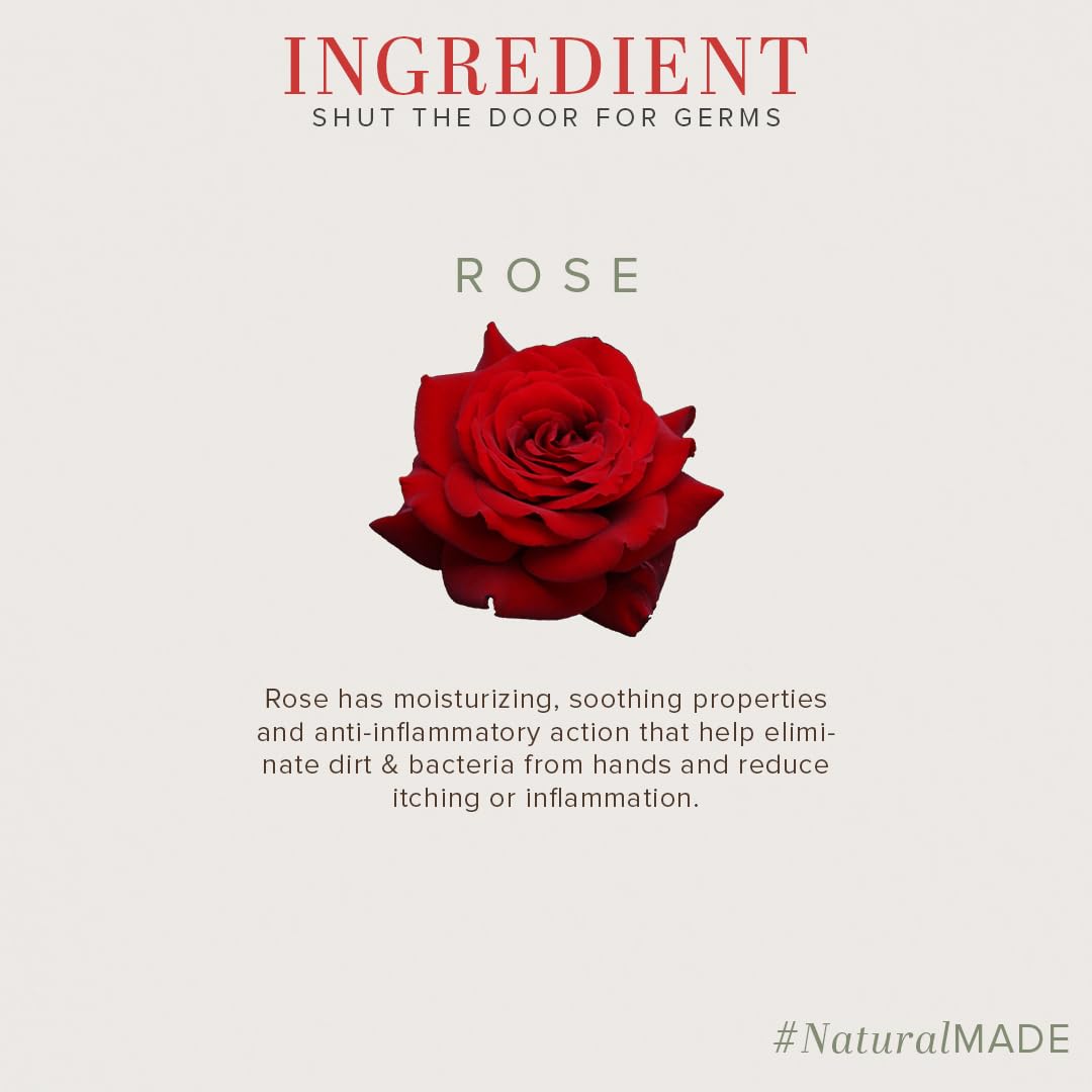 Khadi Natural Handwash| Rose fragrance| Keeps skin hydrated| Maintains natural pH balance| Rebalances dry and sensitive skin| Pack of 2 (300 ml)