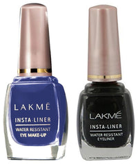 Lakmé Insta Liquid Eye Liner, Black 9 ml & Lakmé Insta Eye Liner, Blue 9 ml Matte Finish
