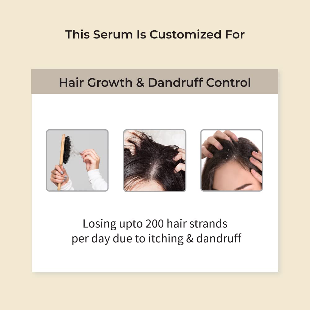 Vedix Ayurvedic Hair Serum, Nuyantra Pro Hair Growth Serum Dandruff Care For Women & Men With Neem, Tulasi & Cedar