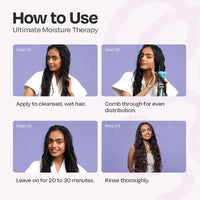 MANETAIN Ultimate Moisture Therapy - 200gm | Deep Conditioning for Dry, Frizzy, Thirsty Hair | Hydrating Formula with Algae Oil, Avocado Butter, and Hyaluronic Acid | Sulphate, Paraben, Silicone-Free | Curl Definition & Frizz Control