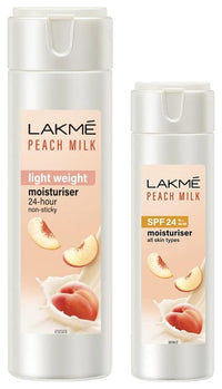 Lakmé Peach Milk Face Moisturizer 200 ml & Lakmé Peach Milk Moisturizer SPF 24 Sunscreen Lotion