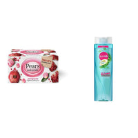 Pears Naturalé Pomegranate Brightening Bathing Soap Bar, 125 g (Pack of 3) & Sunsilk Coconut Water & Aloe Vera Shampoo, 370 ml