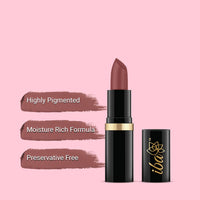 Iba Pure Lips Moisture Rich Lipstick for Women-A42 Iced Mocha, 4g | High Glossy, Creamy Finish & Smooth Texture| Hydrated Lips | Enriched with Vitamin E, Coconut Oil & Shea Butter | Intense Colour & Highly Pigmented | Lip Makeup