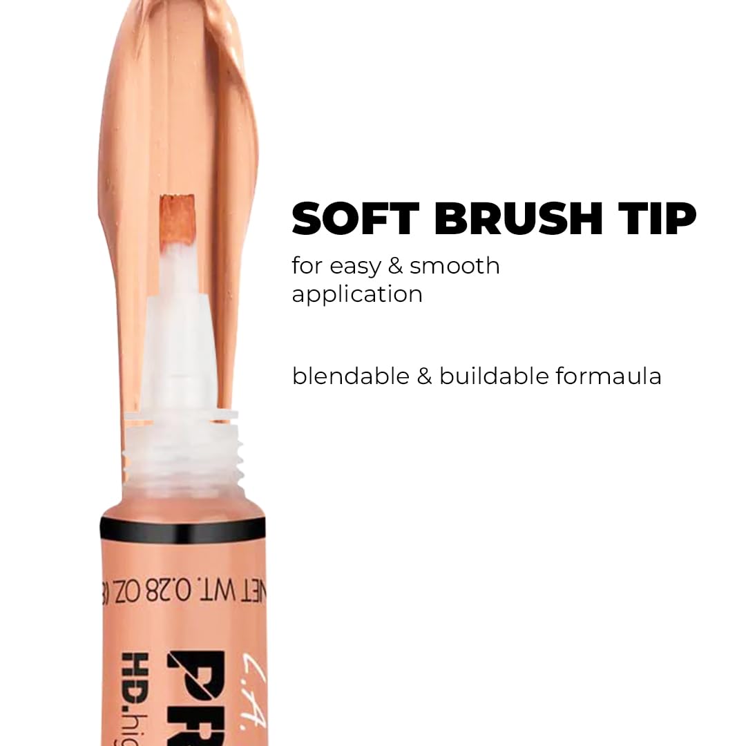 L.A GIRL Easily Blendable Concealer Corrector Peach For Face Makeup, Matte Finish Ultra Blendable Medium Beige - 8G (Vegan & Cruelty-Free) - Cream, Acne Prone