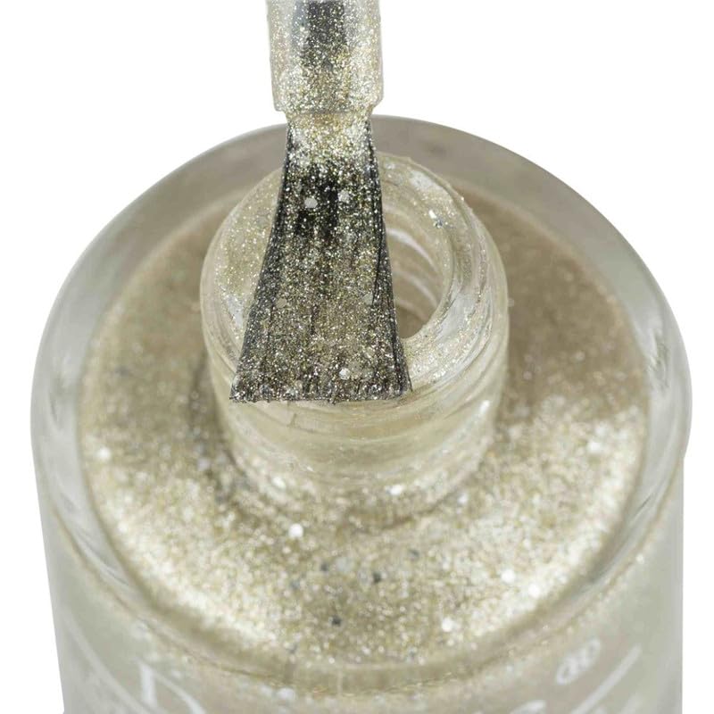 DeBelle Gel Nail Polish Sirius (Gold With Silver Glitter Sugar Finish Nail Paint)|Non UV - Gel Finish |Chip Resistant | Seaweed Enriched Formula| Long Lasting|Cruelty and Toxic Free| 8ml