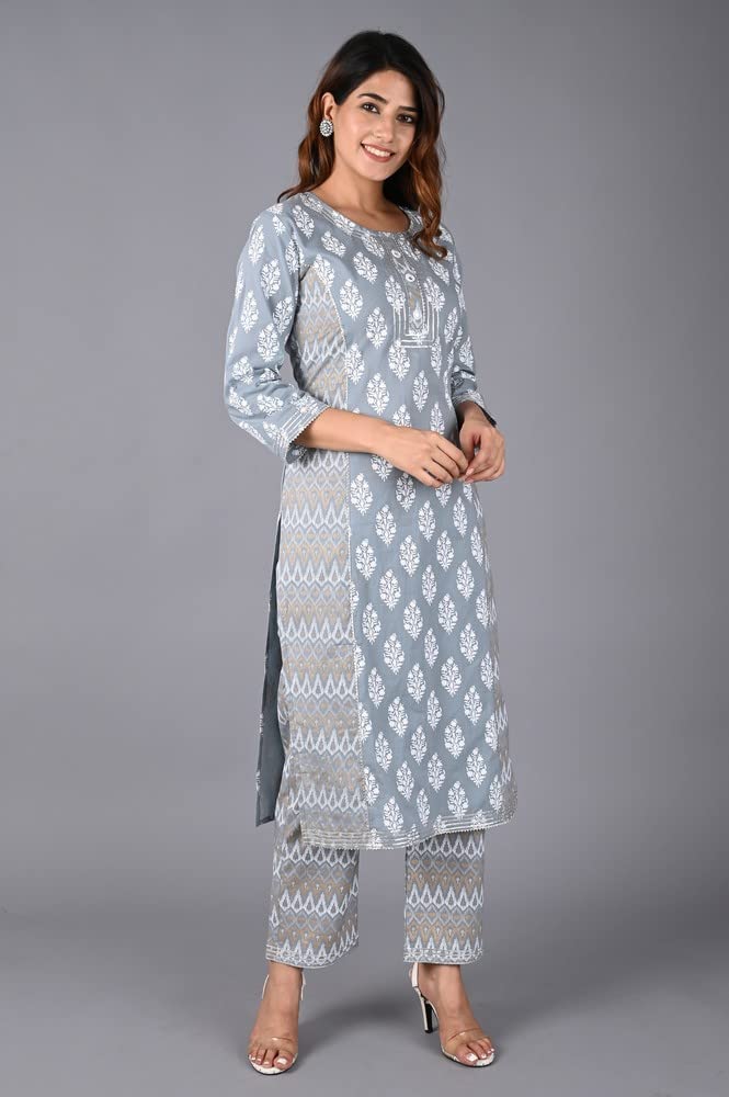 PLUSH COTTON - Cotton Kurta Set for Women | Regular Fit | A-Line | Ethnic Wear | for Women & Girls Cotton