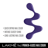 Lakmé 9 To 5 Primer + Glossy Finish Nail Colour 6 ml & 9To5 Primer + Glossy Finish Nail Colour 6 ml Combo