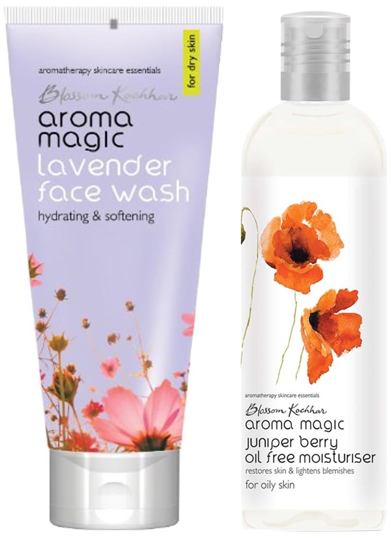 Aroma Magic Face Wash 100 Ml (Lavender) & Juniper Berry Oil Free Moisturiser 200 Ml