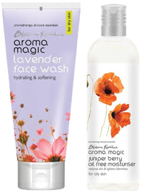 Aroma Magic Face Wash 100 Ml (Lavender) & Juniper Berry Oil Free Moisturiser 200 Ml