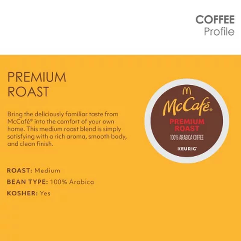 Mccafe Premium Medium Roast K-Cup Coffee Pods, 94 Ct.