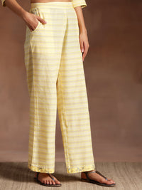 Yellow Printed Cotton Straight Suit with Dupatta