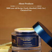 Blue Nectar Shata Dhauta Ghrita Face Cream for Men | 100 Times Washed Ghee Lightweight Men Face Cream for Skin Firming & Naturally Glowing Skin (19 Herbs, 50g)