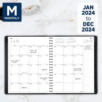 AT-A-GLANCE 2024 Weekly & Monthly Planner, Half-Hourly Appointment Book, 8-1/4