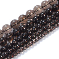 Natural Stone Beads 10mm Smokey Quartz Gemstone Round Loose Beads Crystal Energy Stone Healing Power for Jewelry Making DIY,1 Strand 15