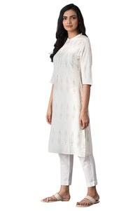 W for Woman Women's  Rayon Regular Kurta