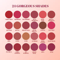 Lakyou Beauty Color Secrets | Non-Transfer Matte Lipstick | Bold Red | Long Lasting Wear | 4g | (B02(Mehroon))
