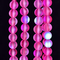 Asingeloo 38PCS 10mm Natural Pinkish Mystic Aura Quartz Gemstone Frosted Matte Titanium Round Loose Spacer Beads 15 inch Full Strand Crystal Healing Power Quartz Pink Mystic Aura