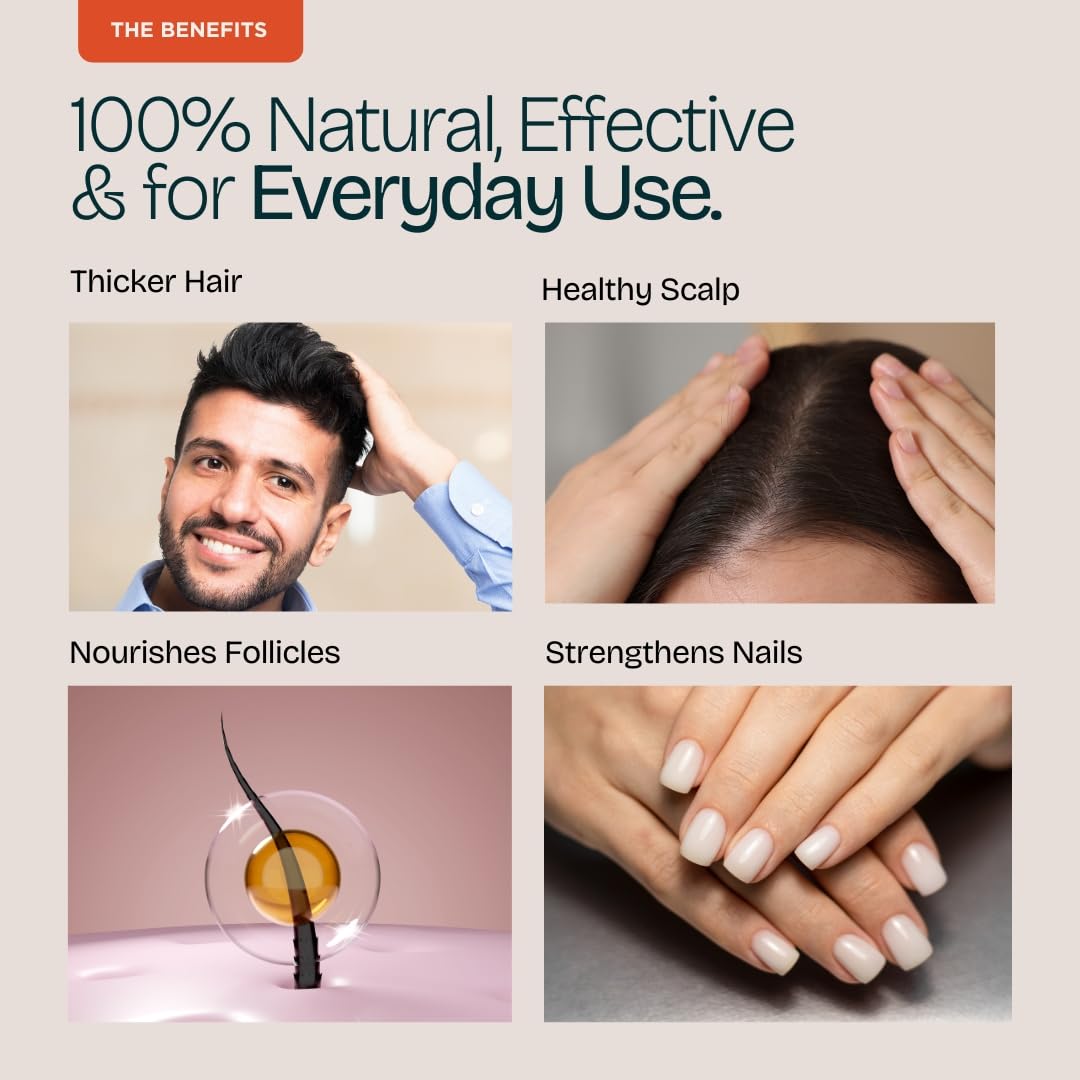 Puretive Hair Revive | Plant Based Biotin Powder | Promotes Healthy Hair and Fights Hair Fall | Promotes Hair Growth - 100% PURE, Non-GMO, Vegan | Superfood for Everday use | Just Mix & Sip | 100gms